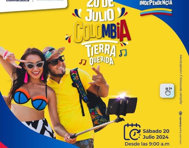 Acompáñanos a celebrar la independencia de Colombia en el Centro Recreativo Caña Dulce