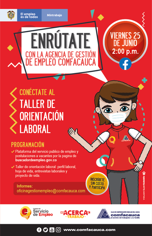 Ofertas laborales de Comfacauca para el Cauca