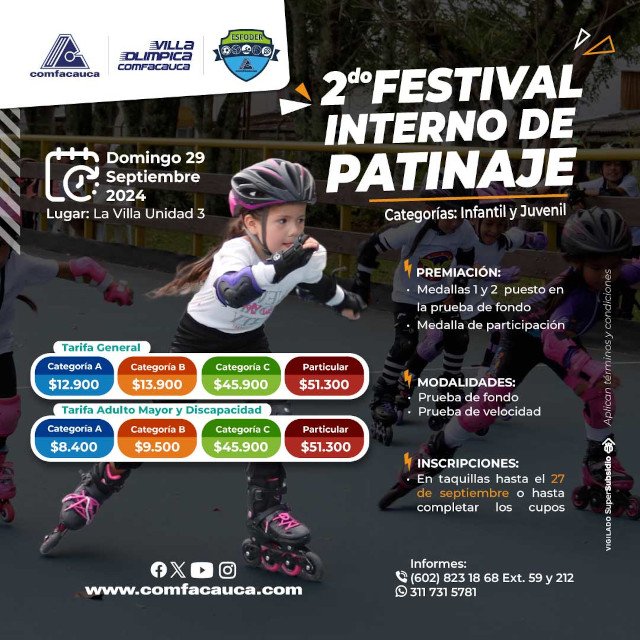 2do Festival Interno de Patinaje - Comfacauca