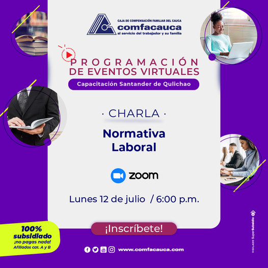 Inscríbete a la charla normativa laboral