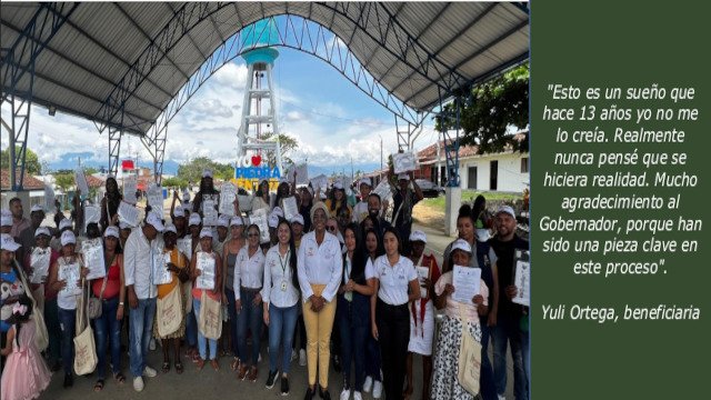 40 mujeres patianas cuentan con sus títulos de tierra gracias a la Gobernación del Cauca