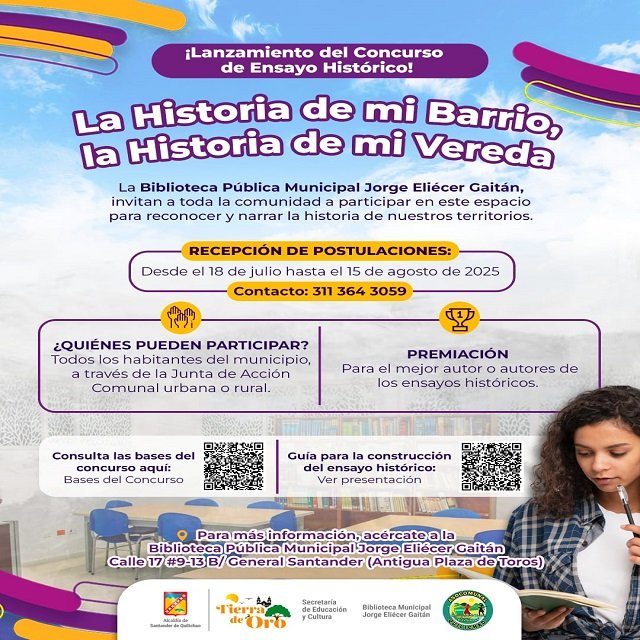 ¡A contar la historia de Quilichao! Abiertas las inscripciones para el concurso de Ensayo Histórico