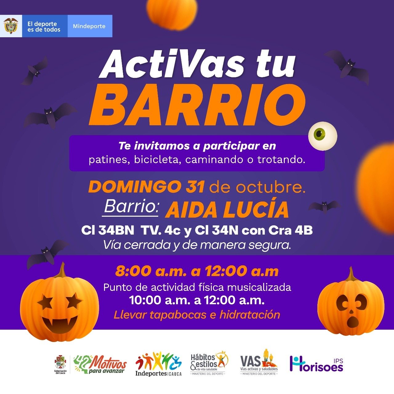 Activas tu barrio Domingo 31 de Octubre