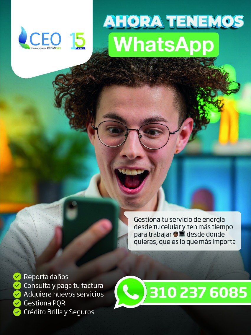 Ahora en CEO tienes una línea directa por WhatsApp