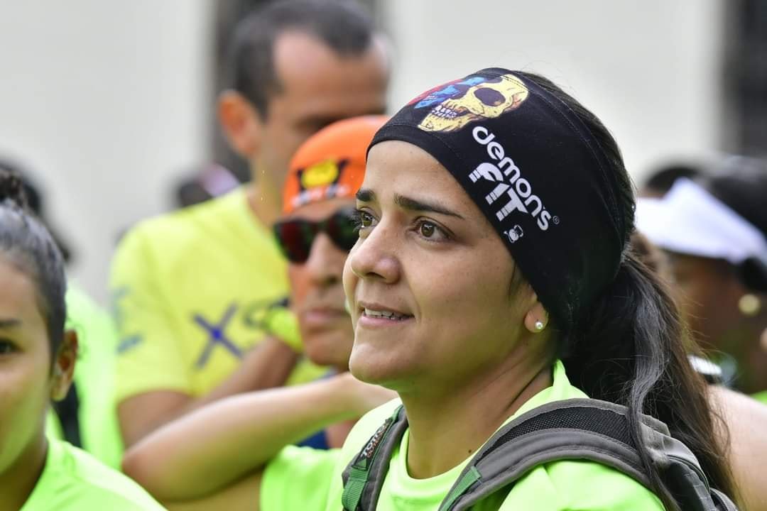 Algunos de los rostros en la carrera de las luces en Santander de Quilichao