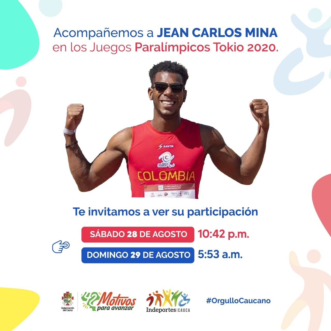 Apoyemos a Jean Carlos Mina en su primera aparición en los Juegos Paralímpicos Tokio 2020