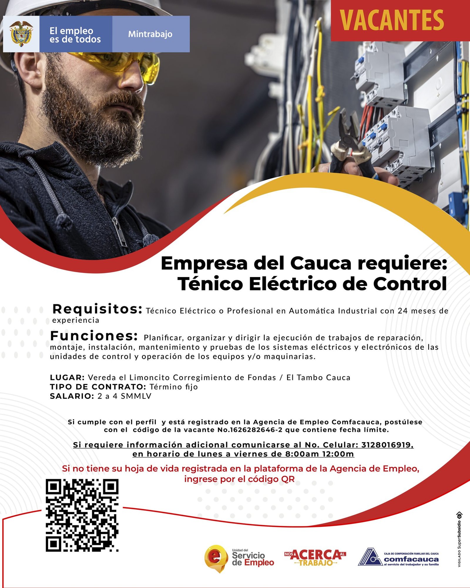 Atención a estas vacantes - Comfacauca3