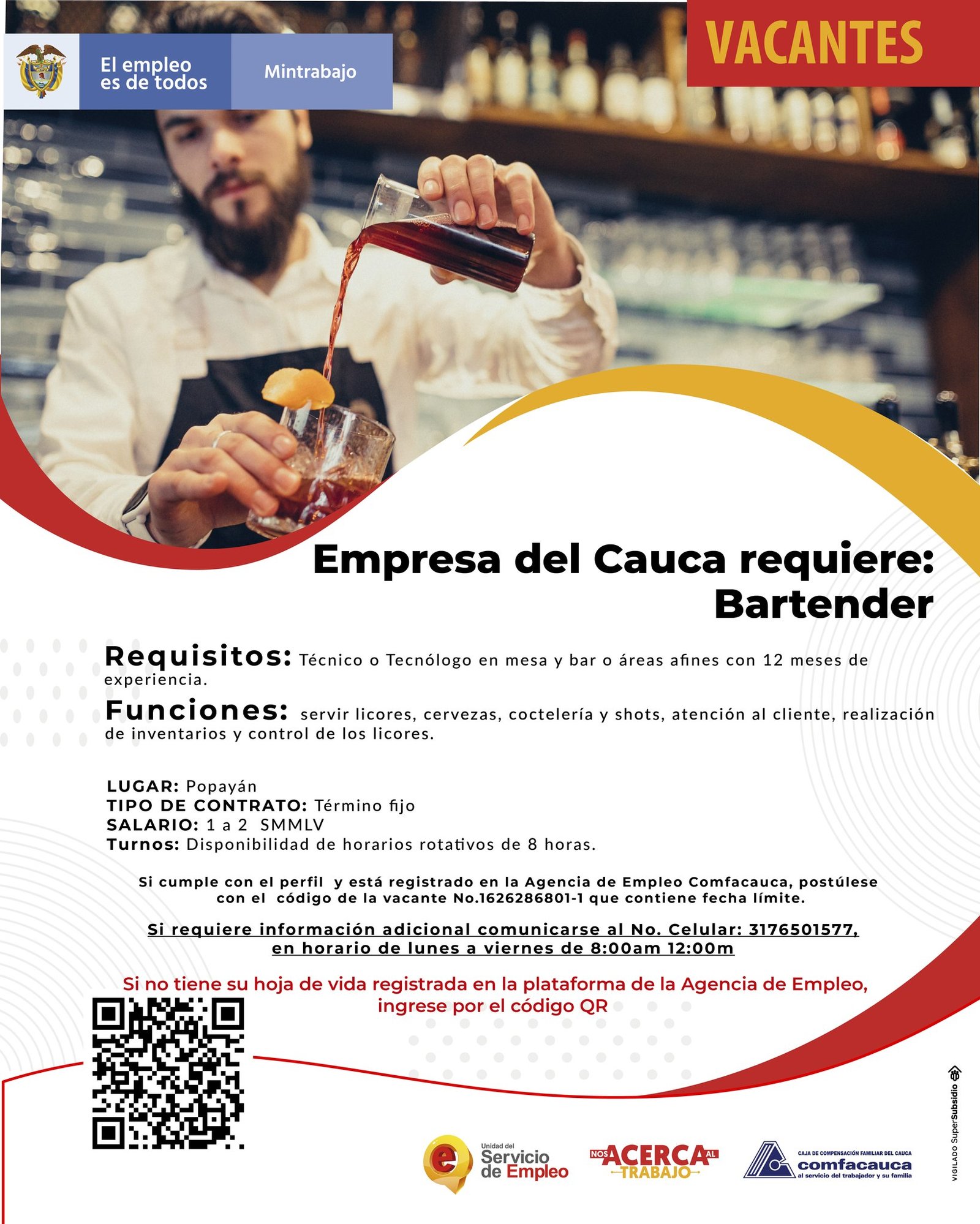 Atención a estas vacantes - Comfacauca4