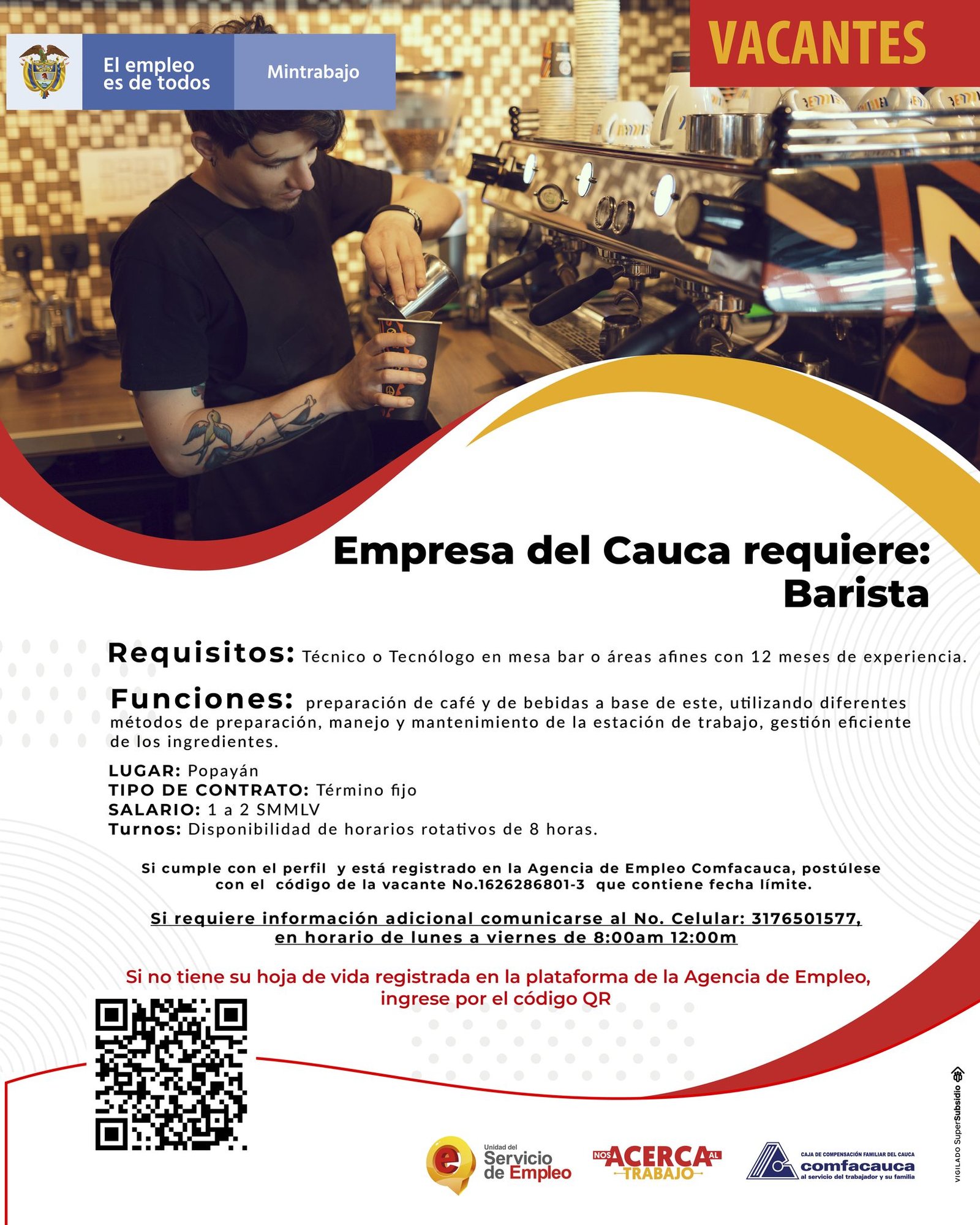 Atención a estas vacantes - Comfacauca5