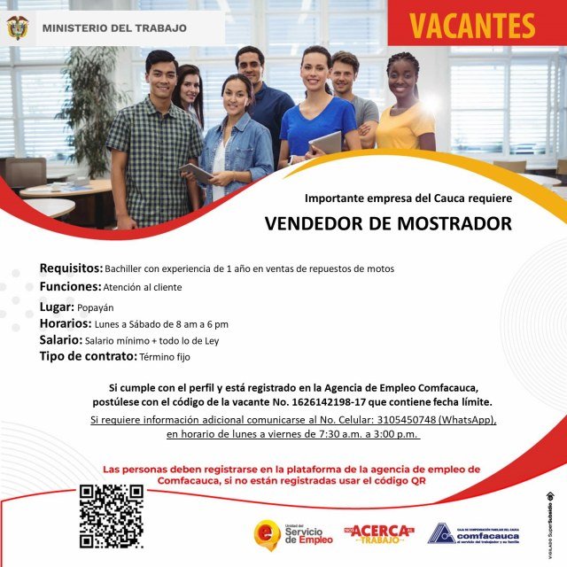 Atención a éstas vacantes - Servicio Empleo Comfacauca2