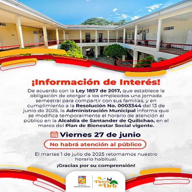 📢 ¡Atención ciudadanía quilichagüeña! 29 Atención ciudadanía quilichagüeña!