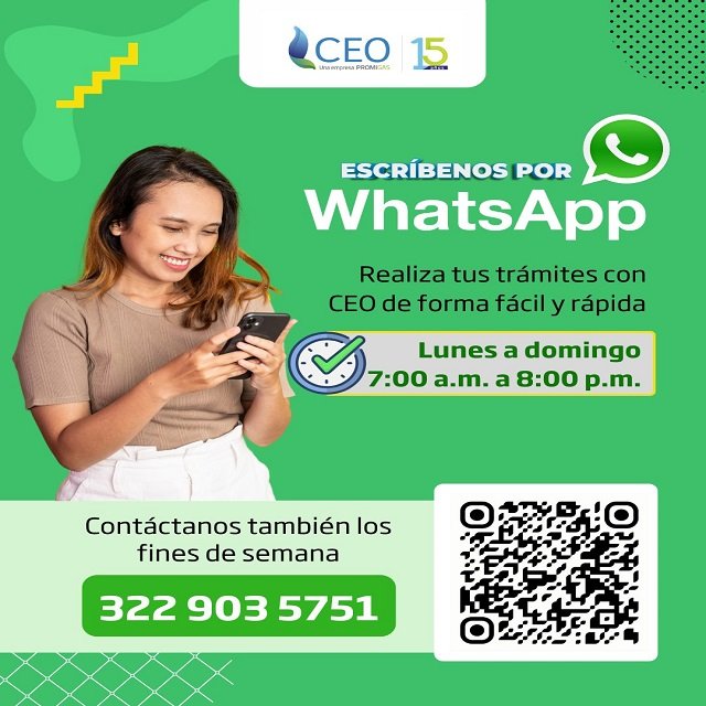 Atención todos los días! CEO amplía el acceso a servicio al cliente por WhatsApp, incluso fines de semana