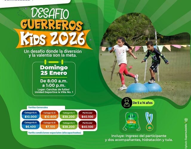 🧗 Aventura extrema para los más pequeños: Llega el «Desafío de Guerreros Kids Comfacauca 2026