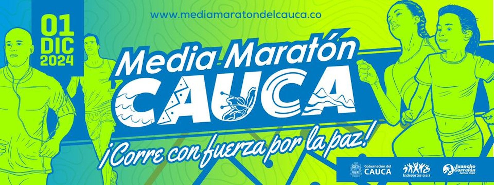 Banner Media Maraton del Cauca - Gobernacion del Cauca