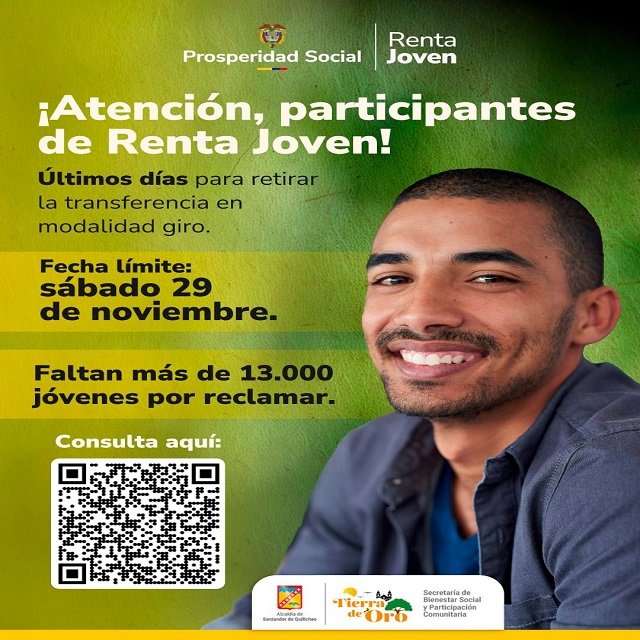 Beneficiarios de Renta Joven Tienen Últimos Días para Reclamar Incentivo por Giro