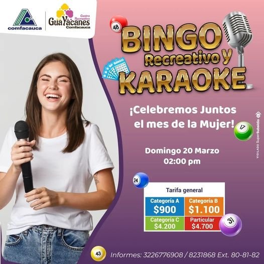 Bingo recreativo y Karaoke