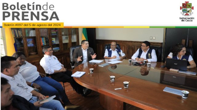 Boletín de Prensa No 097 - Gobernación del Cauca