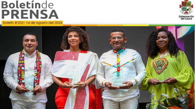 BOLETÍN DE PRENSA Nº 103 GOBERNACIÓN DEL CAUCA