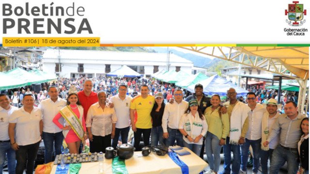 BOLETÍN DE PRENSA Nº 106 GOBERNACIÓN DEL CAUCA