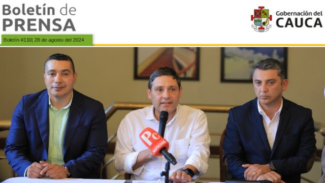 Boletín de Prensa No 110 - Gobernación del Cauca
