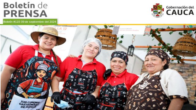 BOLETÍN DE PRENSA Nº 115 GOBERNACIÓN DEL CAUCA