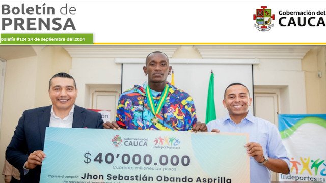 Boletín de Prensa No 124 - Gobernación del Cauca