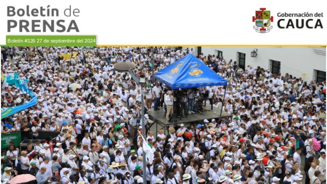 BOLETÍN DE PRENSA Nº 126 GOBERNACIÓN DEL CAUCA