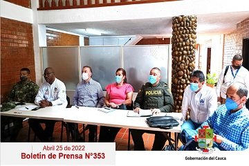 Boletin de Prensa No 353 Gobernacion del Cauca