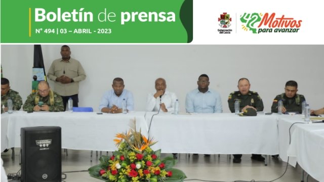 Boletin de Prensa No 494 Gobernacion del Cauca