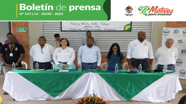 BOLETÍN DE PRENSA Nº 547 GOBERNACIÓN DEL CAUCA