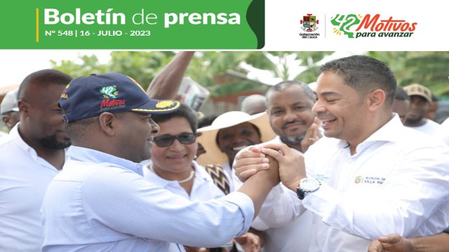 BOLETÍN DE PRENSA Nº 548 GOBERNACIÓN DEL CAUCA