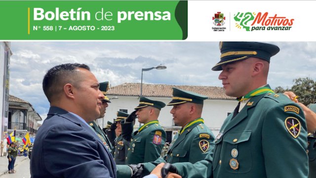 BOLETÍN DE PRENSA Nº 558 GOBERNACIÓN DEL CAUCA