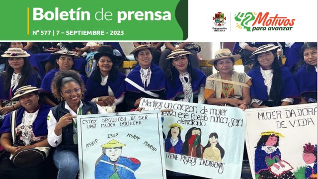 BOLETÍN DE PRENSA Nº 577 GOBERNACIÓN DEL CAUCA