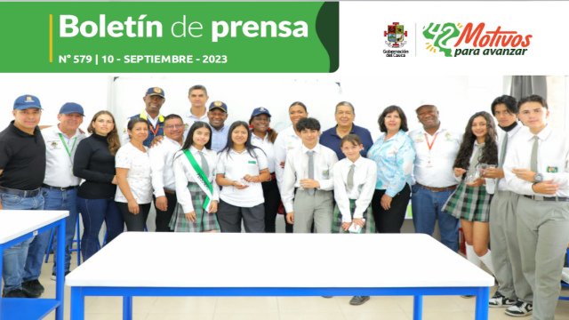 BOLETÍN DE PRENSA Nº 579 GOBERNACIÓN DEL CAUCA