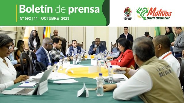 BOLETÍN DE PRENSA Nº 592 GOBERNACIÓN DEL CAUCA