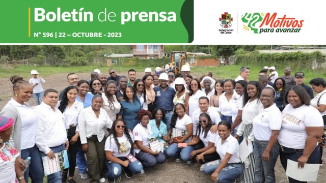 BOLETÍN DE PRENSA Nº 596 GOBERNACIÓN DEL CAUCA
