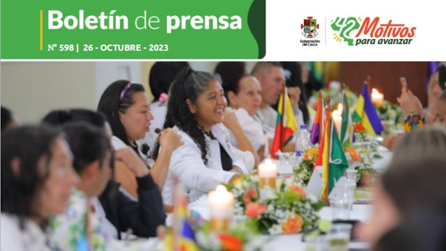 BOLETÍN DE PRENSA Nº 598 GOBERNACIÓN DEL CAUCA
