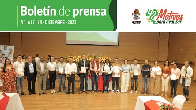 Boletin de Prensa No 617 Gobernacion del cauca