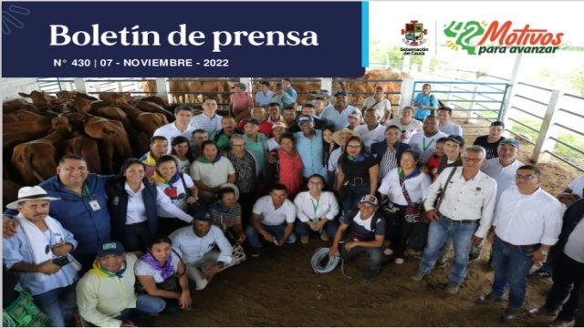 Boletin de Prensa No. 430 07 de noviembre de 2022