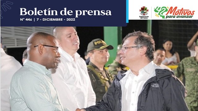 Boletin de Prensa No. 446 Gobernacion del Cauca