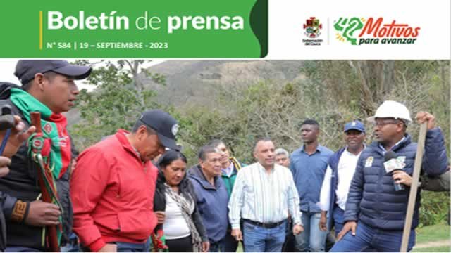 BOLETÍN DE PRENSA Nº 584 GOBERNACIÓN DEL CAUCA