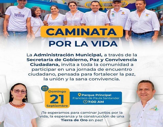 🕊️ ¡Caminamos juntos por la Paz! La Alcaldía de Quilichao convoca a la «Caminata por la Vida»