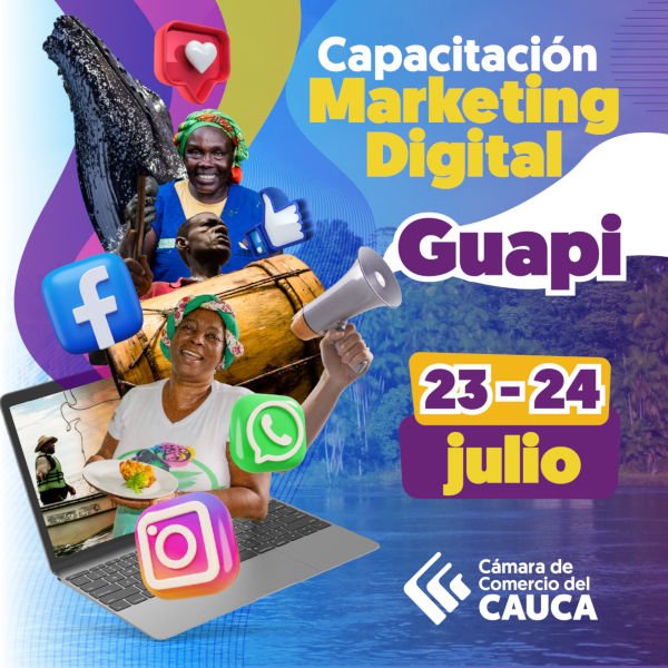 Capacitacion marketing digital - Guapi - Camara de Comercio del Cauca