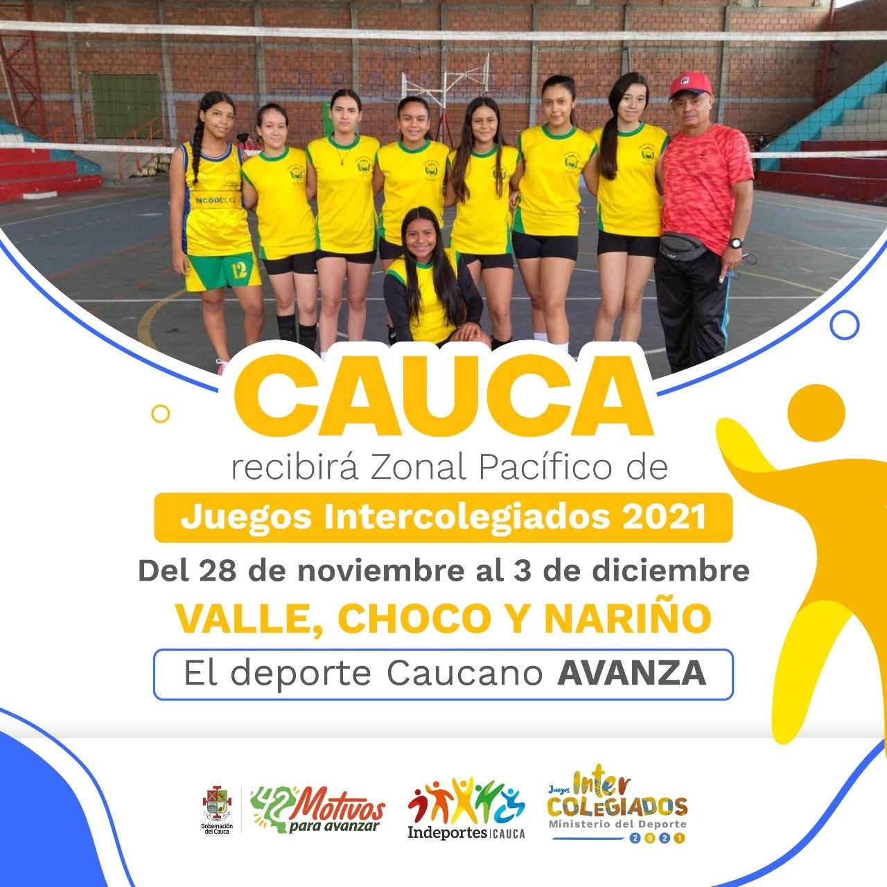 Cauca será sede del Zonal Pacífico de los Juegos Intercolegiados 2021!
