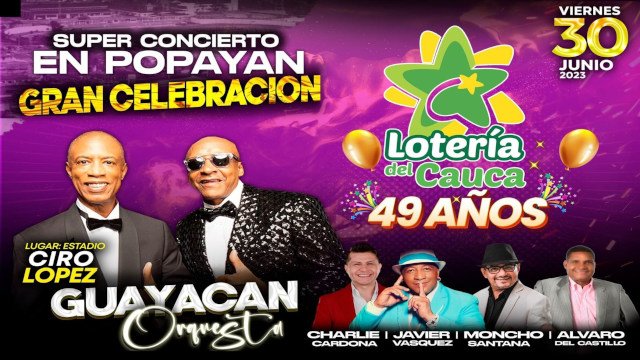 Celebremos nuestro cumpleanos 49 en compania de Guayacan Orquesta Loteria del Cauca