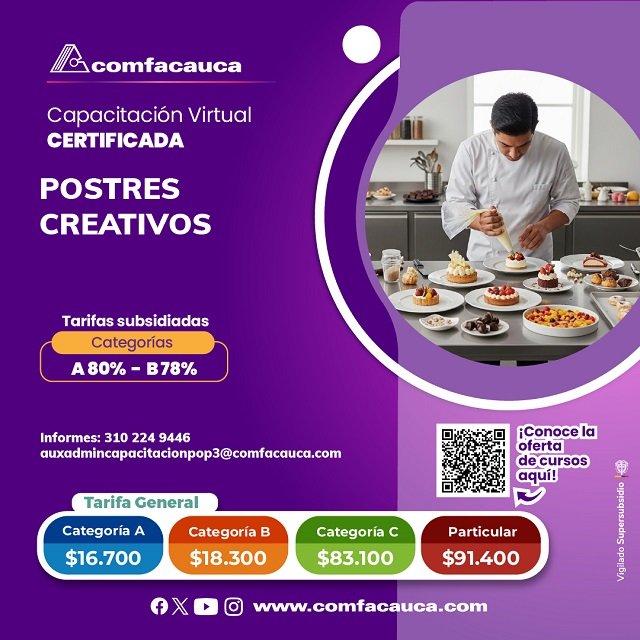 Comfacauca abre convocatoria para cursos virtuales certificados