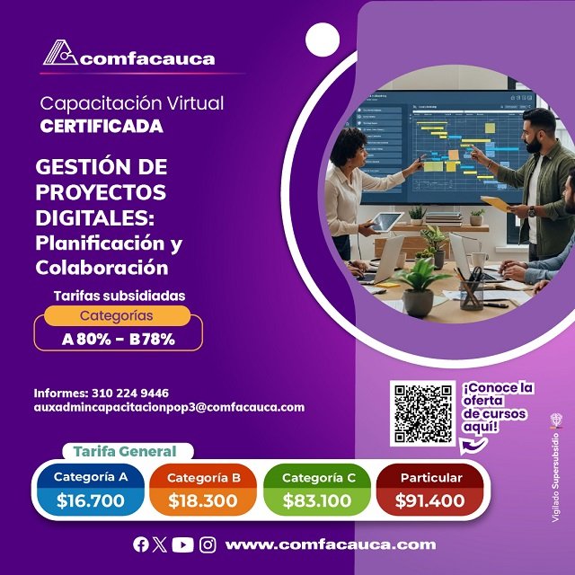 Comfacauca abre convocatoria para cursos virtuales certificados