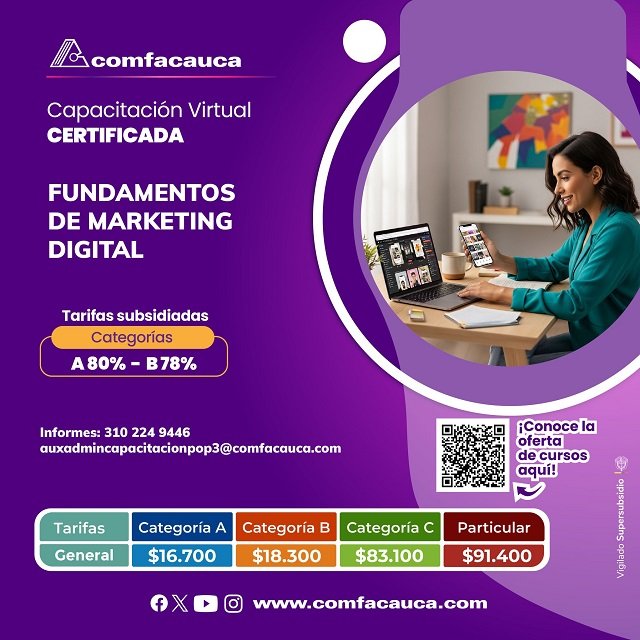 🎓 Comfacauca lanza cursos virtuales con docentes internacionales: Una apuesta por el talento global 30 Comfacauca lanza cursos virtuales con docentes internacionales