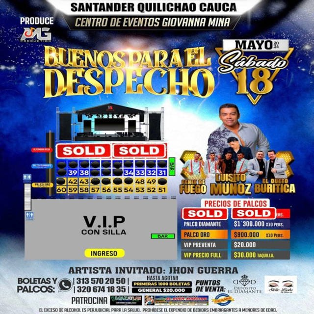 Concierto Buenos para le despecho - Santander de Quilichao