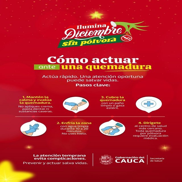 🚑 ¡Actúa de Inmediato! Conoce la ruta de atención en caso de incidentes con pólvora en el Cauca 29 Conoce la ruta de atención en caso de incidentes con pólvora en el Cauca